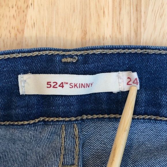 Levi's 524 Skinny Jean Medium Wash Denim - Picture 5 of 6